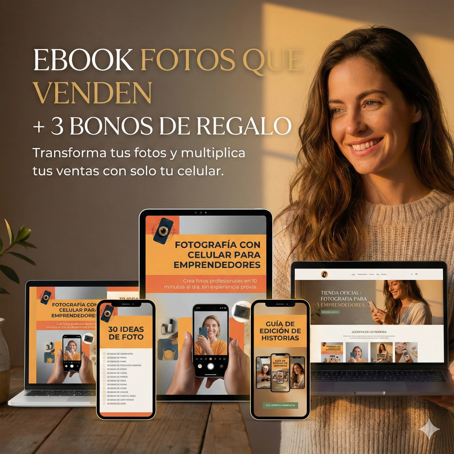 Fotos que venden: Especial Emprendedores (+3 Bonos de regalo)